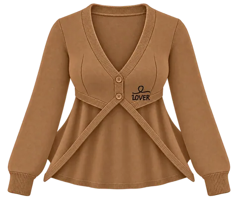 1OVER Longback Cape Knit Cardigan — Caramel