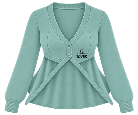 1OVER Longback Cape Knit Cardigan — Seafoam
