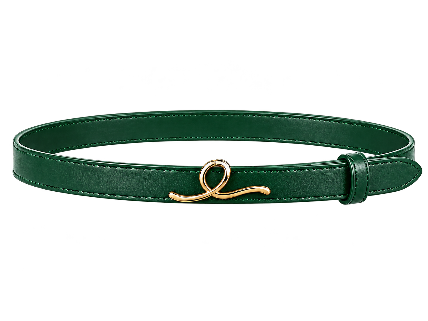 1OVER Ribbon Belt — Forest Green & Gold