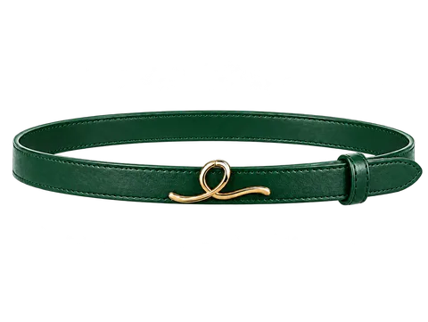 1OVER Ribbon Belt — Forest Green & Gold
