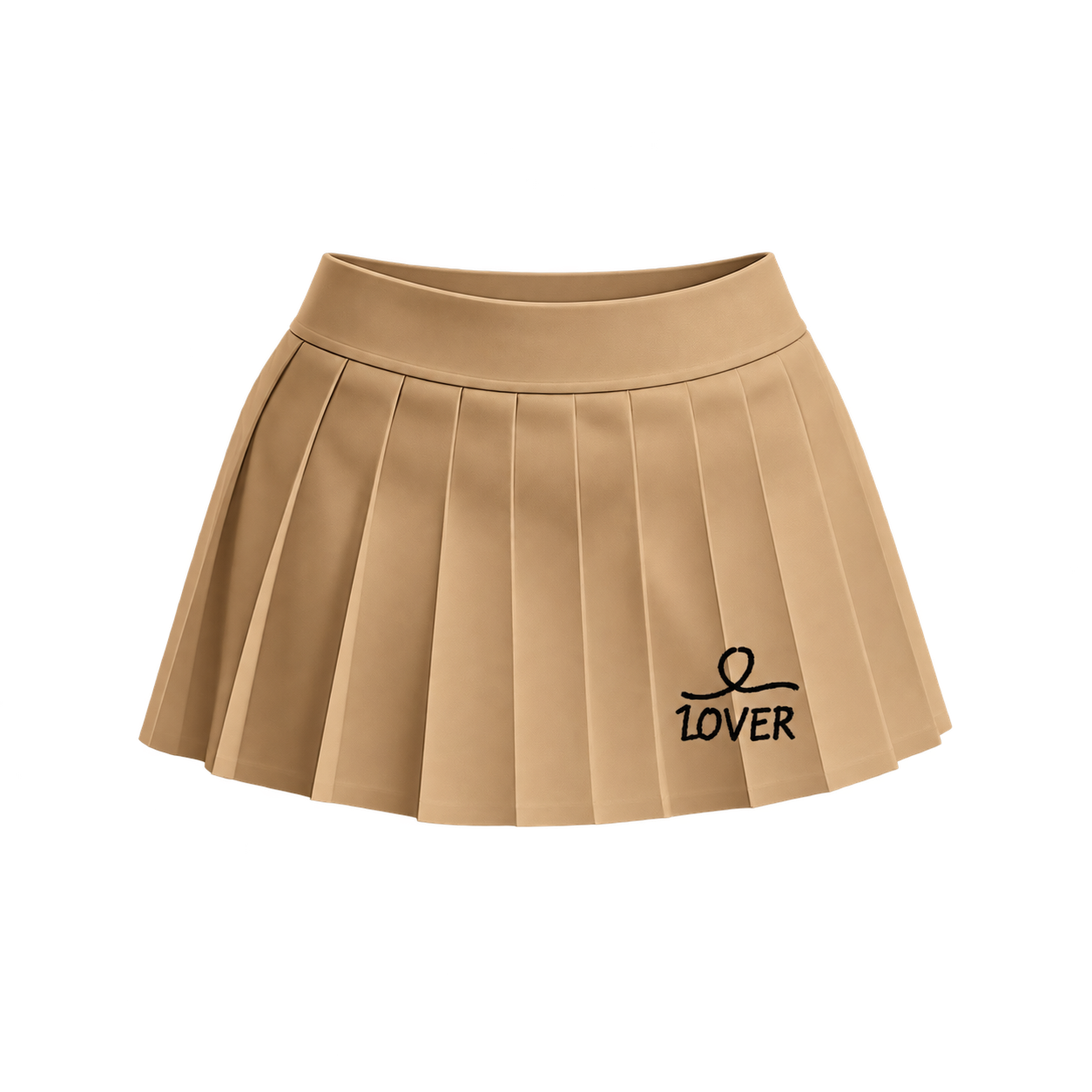 1OVER Pleated Mini Skirt — Camel