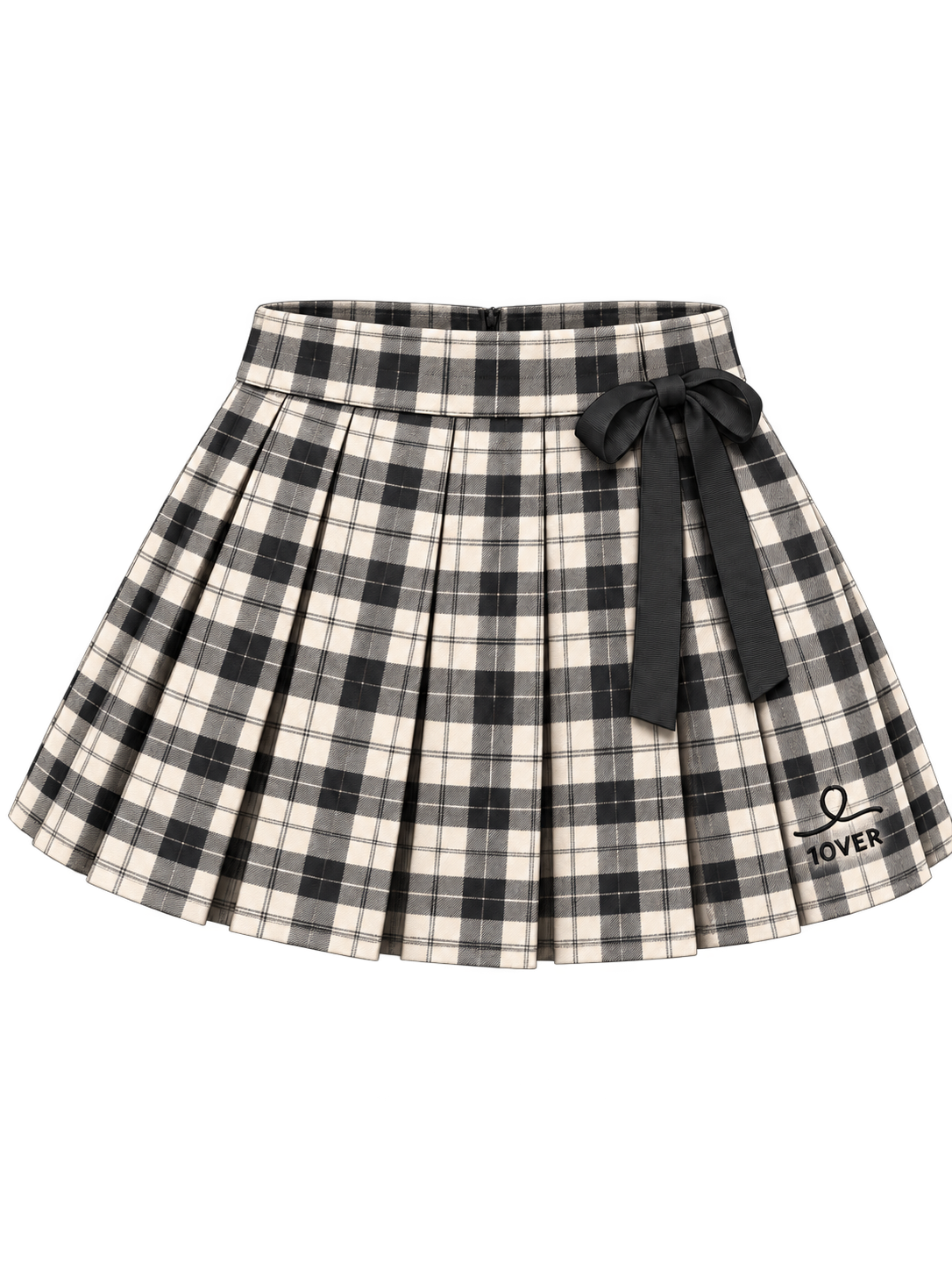 Checkered Skirt - Black & White