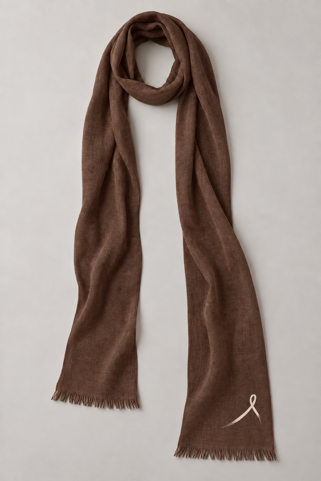 1OVER Ribbon Skinny Scarf — Chocolate