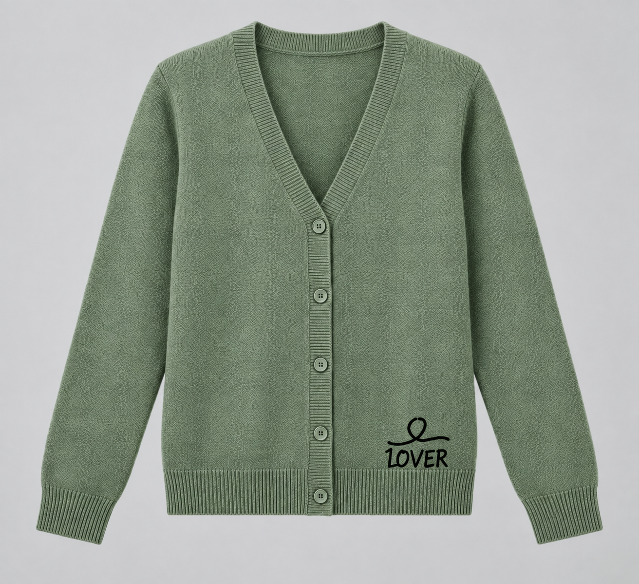 1OVER V-Neck Cardigan — Sage