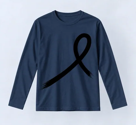 1OVER Ribbon Long Sleeve Tee — Navy