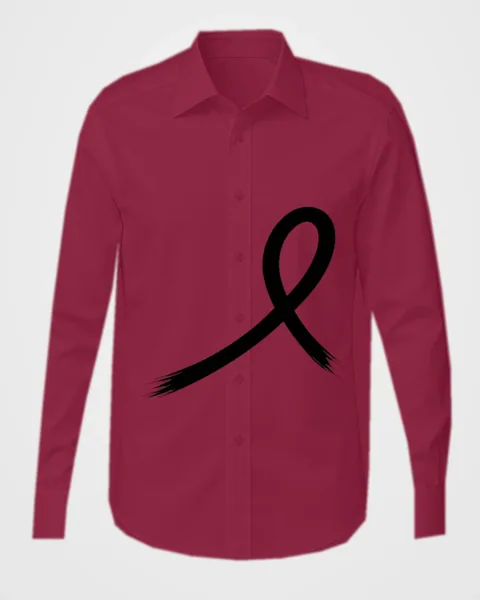 1OVER Ribbon Brush Dress Shirt — Burgundy