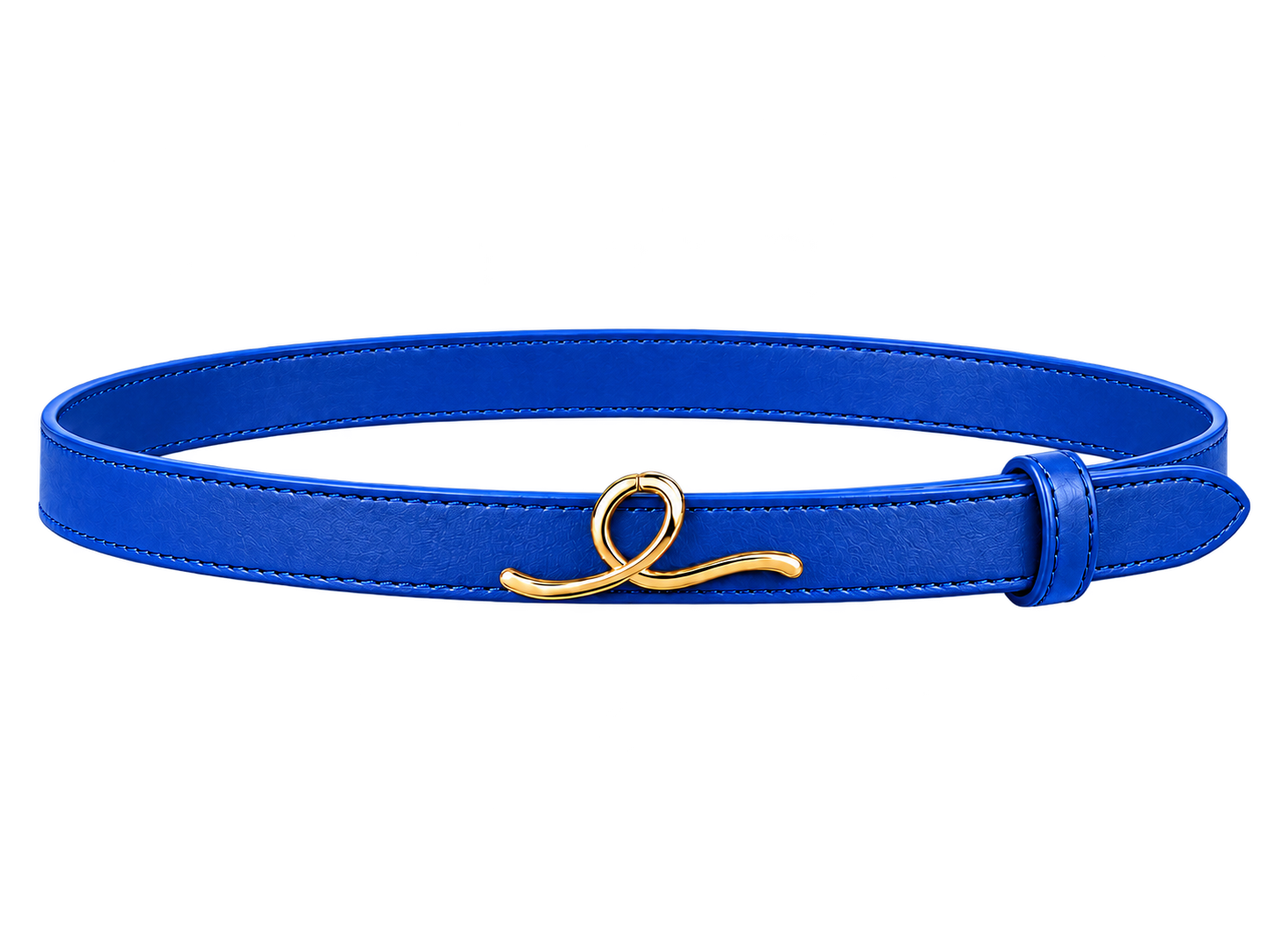 1OVER Ribbon Belt — Cobalt Blue & Gold
