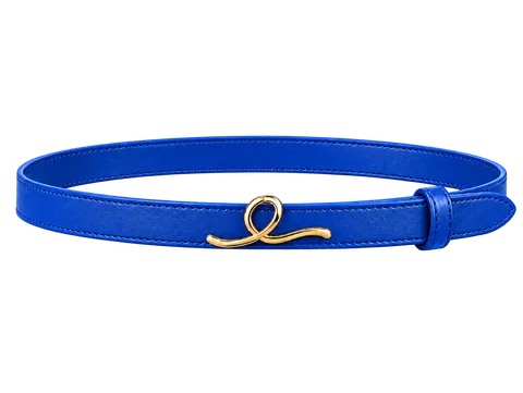 1OVER Ribbon Belt — Cobalt Blue & Gold