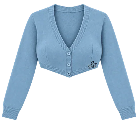 1OVER Cardigan Bra Top — Sky Blue