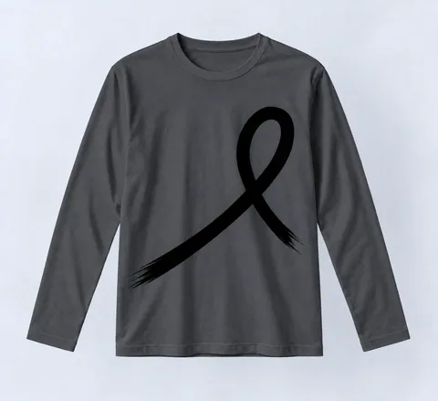 1OVER Ribbon Long Sleeve Tee — Charcoal