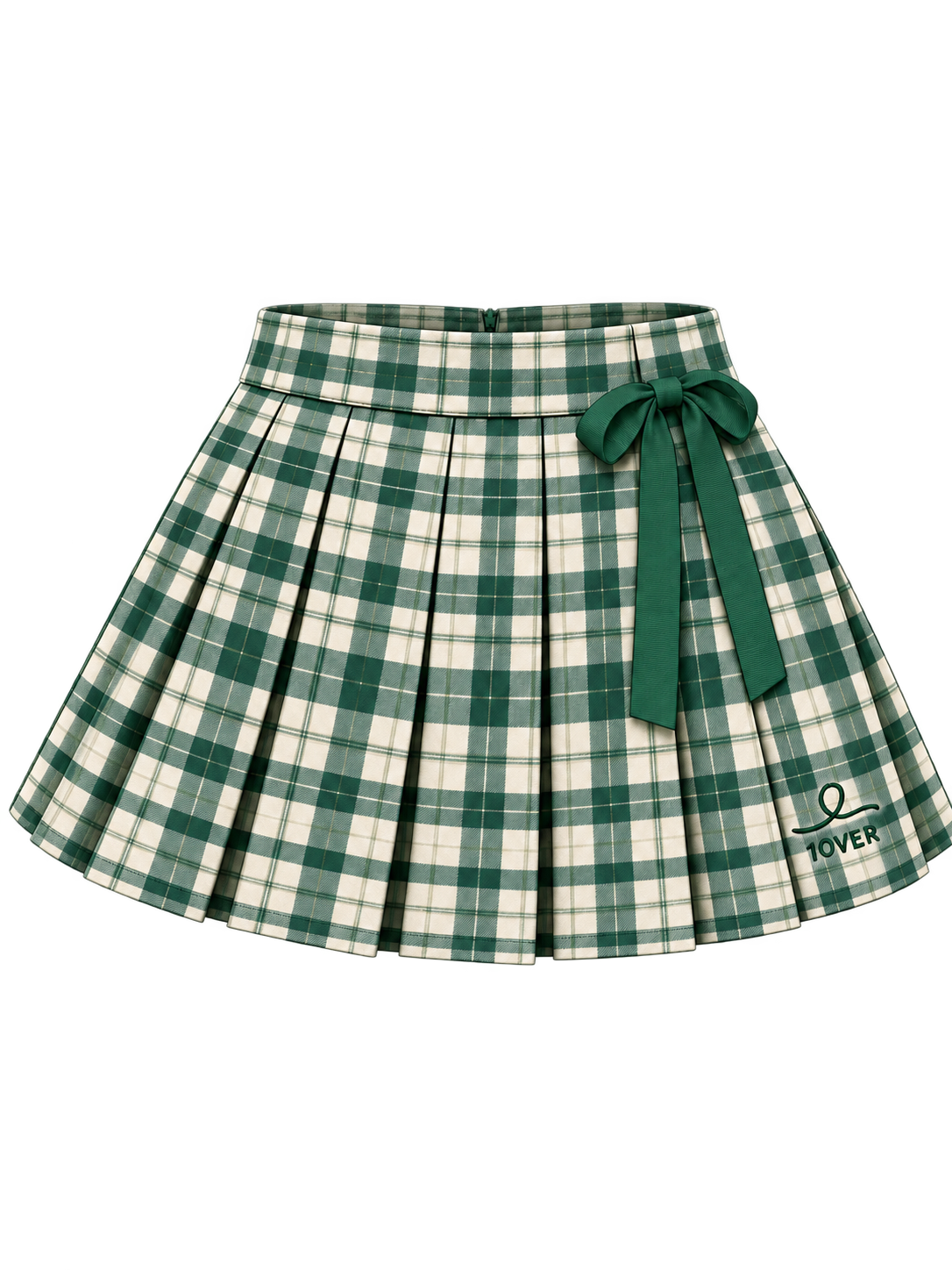 Checkered Skirt - Forest & Ivory