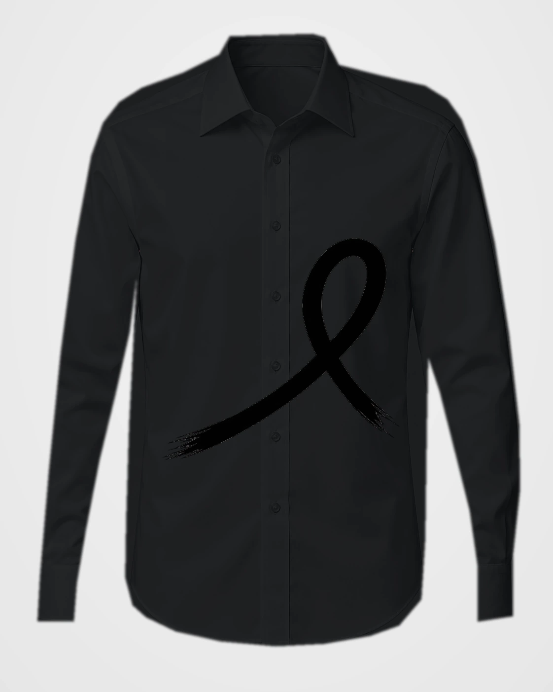1OVER Ribbon Brush Dress Shirt — Black