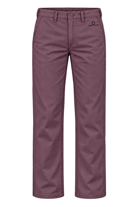 1OVER Ribbon Cotton Chinos — Muted Plum