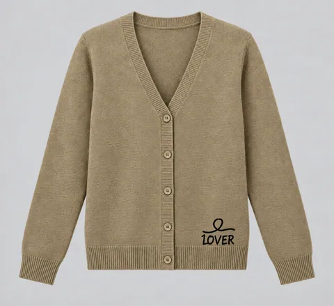 1OVER V-Neck Cardigan — Khaki