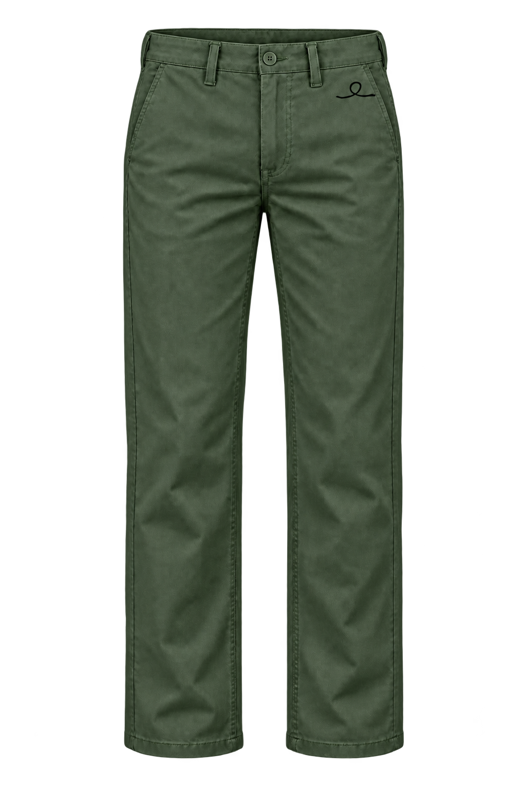 1OVER Ribbon Cotton Chinos — Forest Green