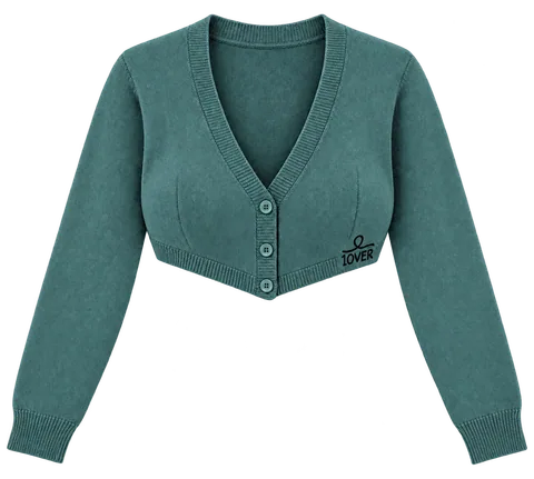 1OVER Cardigan Bra Top — Teal