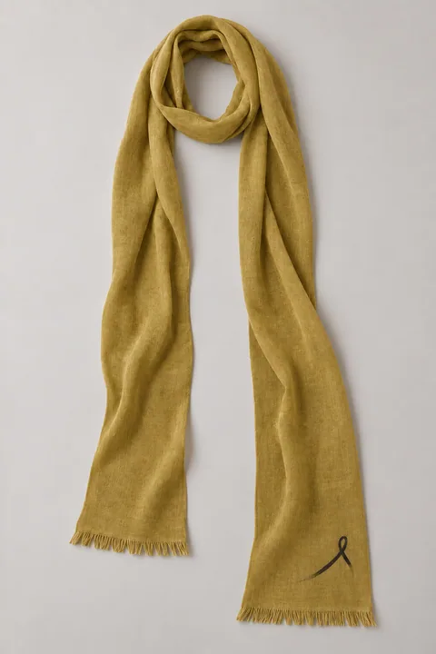 1OVER Ribbon Skinny Scarf — Mustard