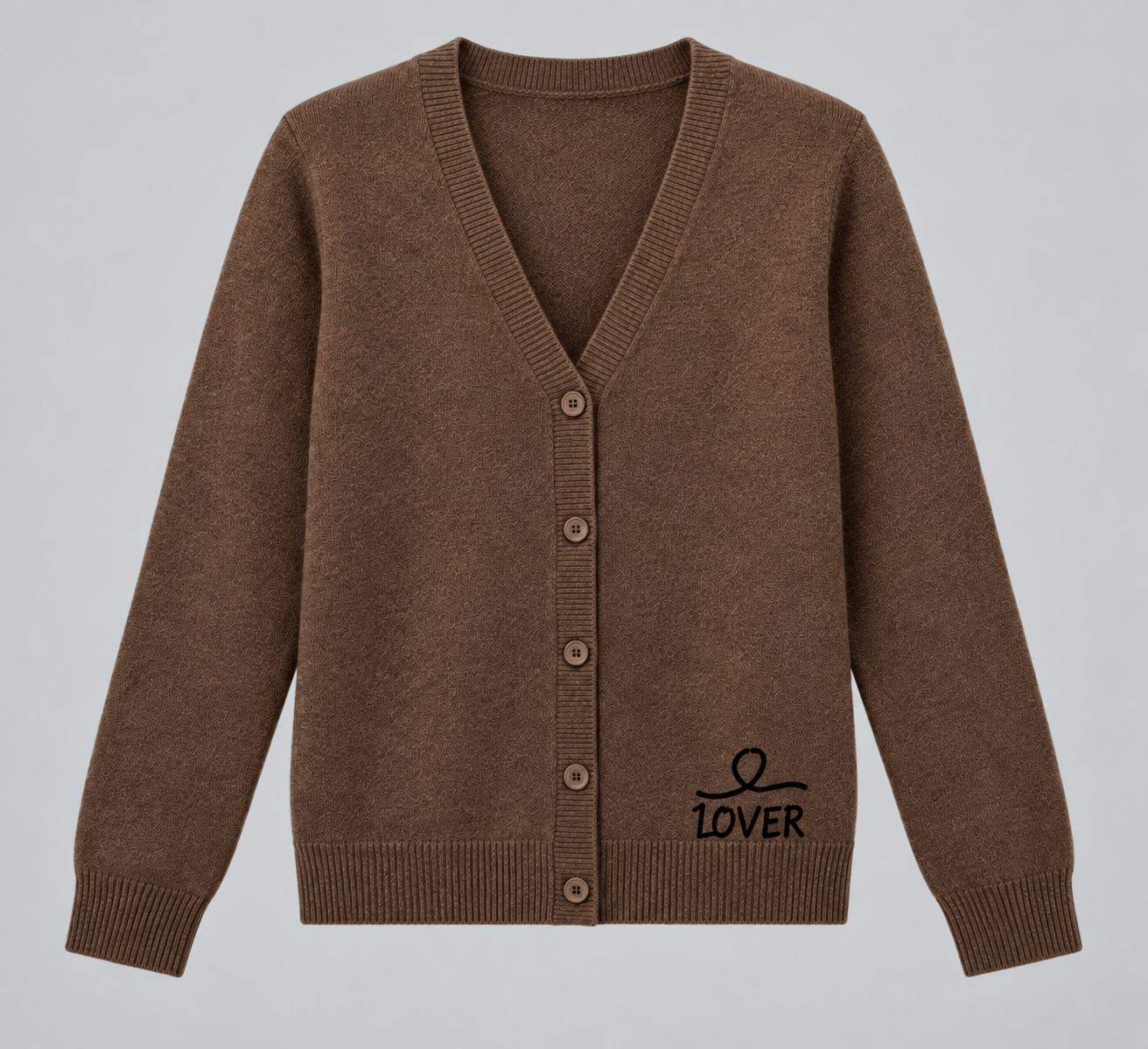 1OVER V-Neck Cardigan — Mocha