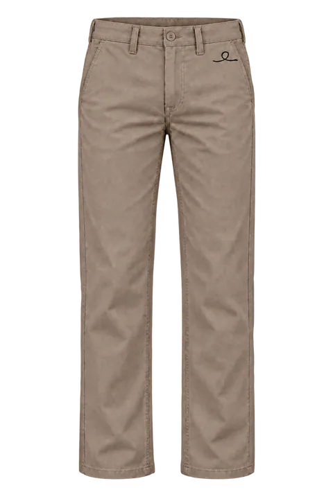 1OVER Ribbon Cotton Chinos — Mushroom