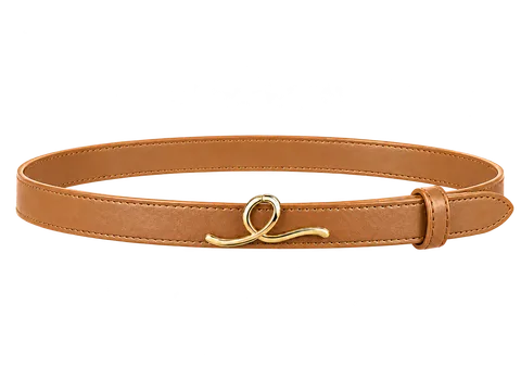 1OVER Ribbon Belt — Camel & Gold