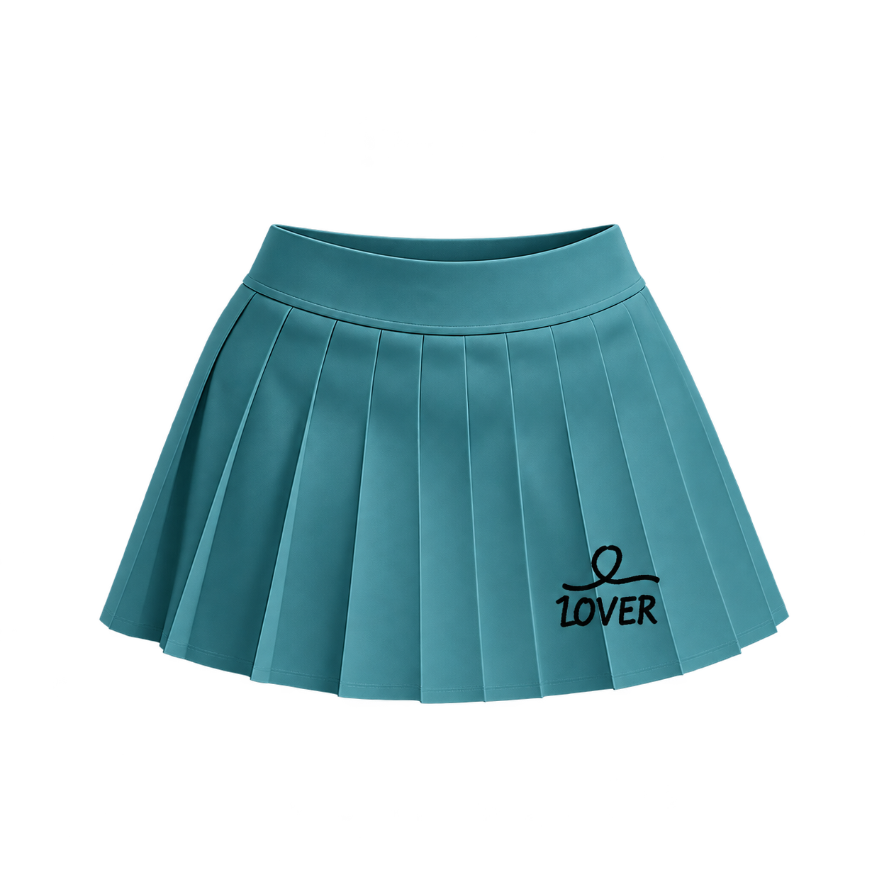 1OVER Pleated Mini Skirt — Teal