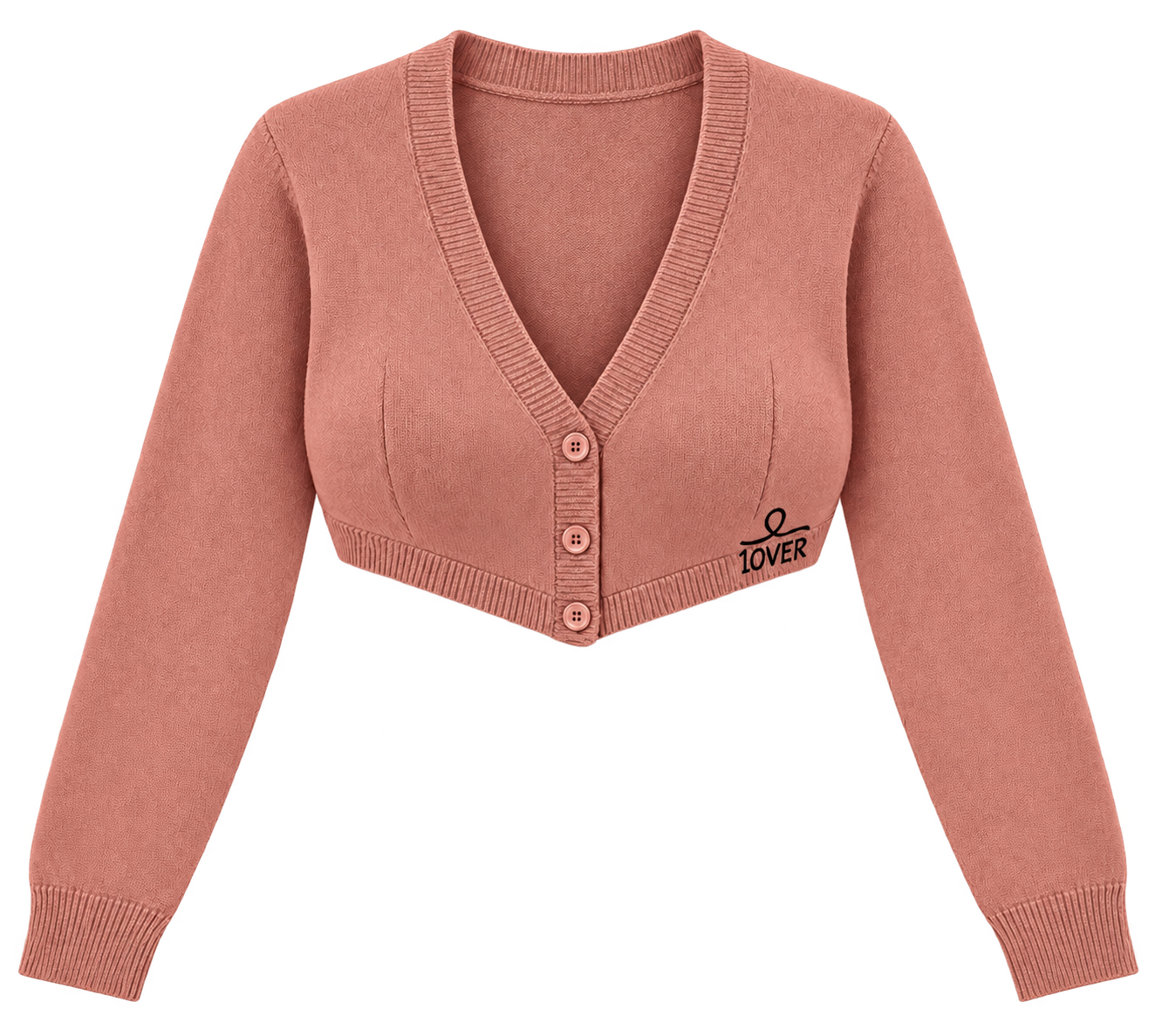 1OVER Cardigan Bra Top — Coral