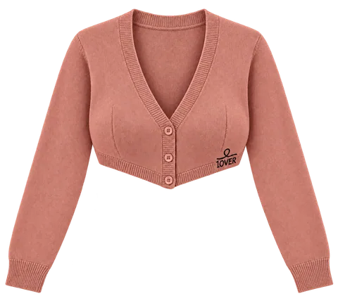 1OVER Cardigan Bra Top — Coral