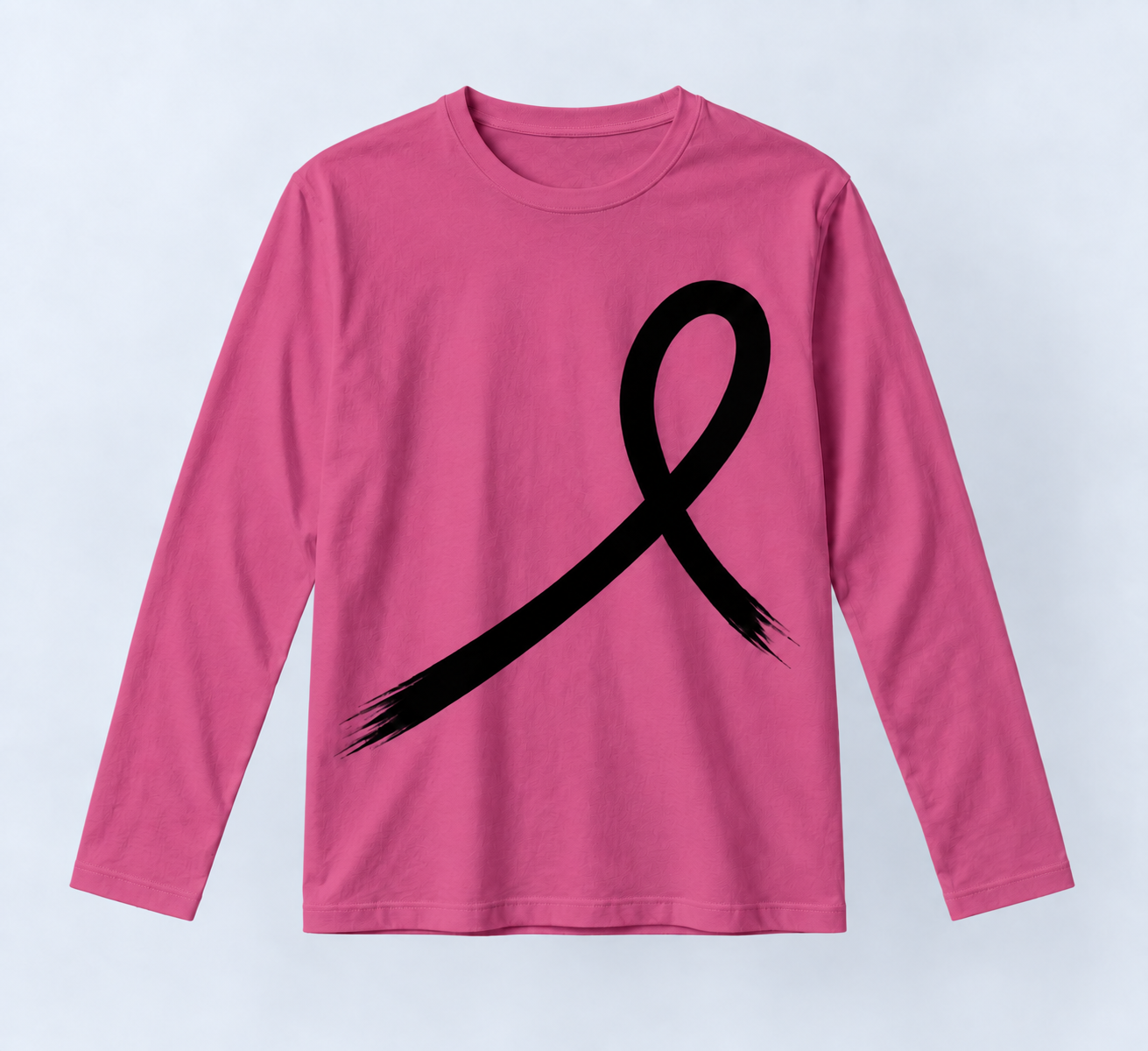 1OVER Ribbon Long Sleeve Tee — Fuchsia
