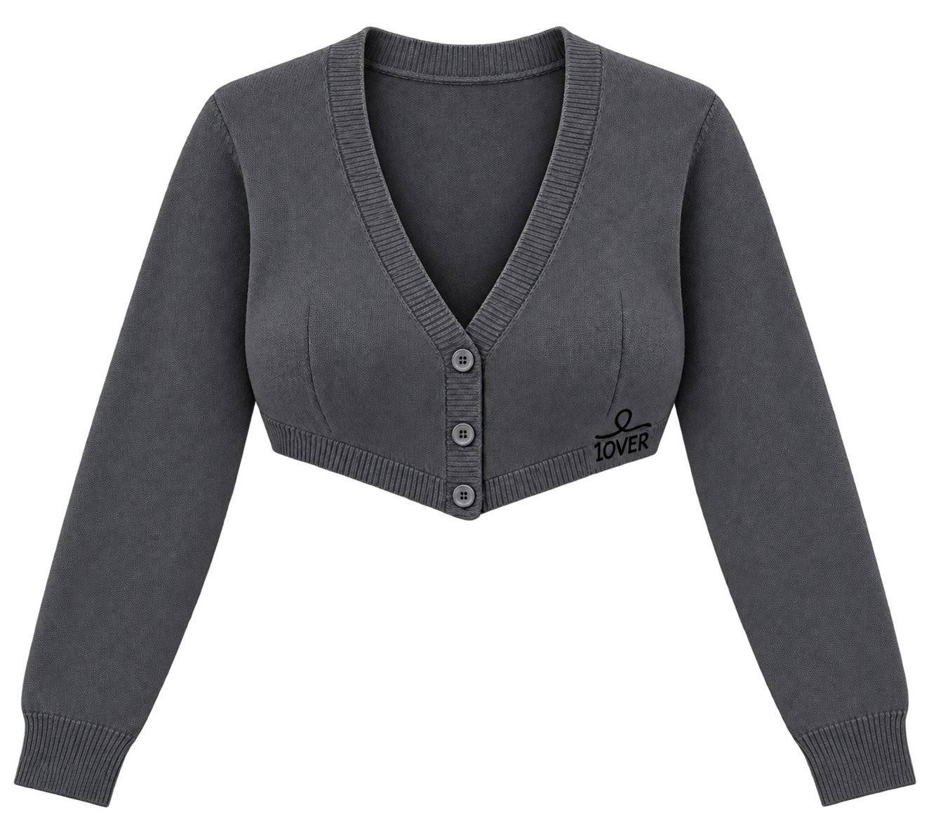 1OVER Cardigan Bra Top — Graphite