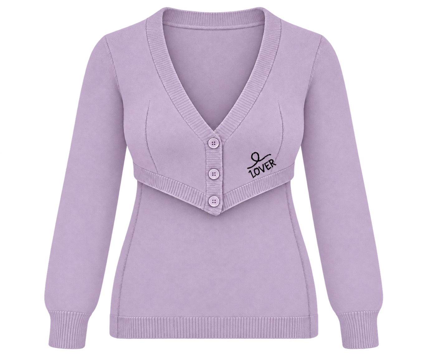 1OVER Longback Cardigan Bra — Lilac
