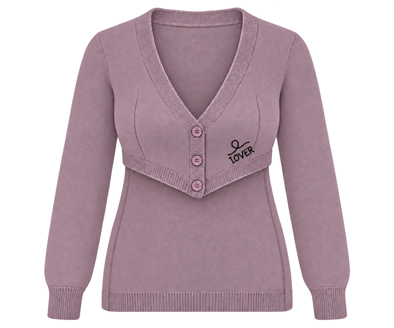 1OVER Longback Cardigan Bra — Mauve