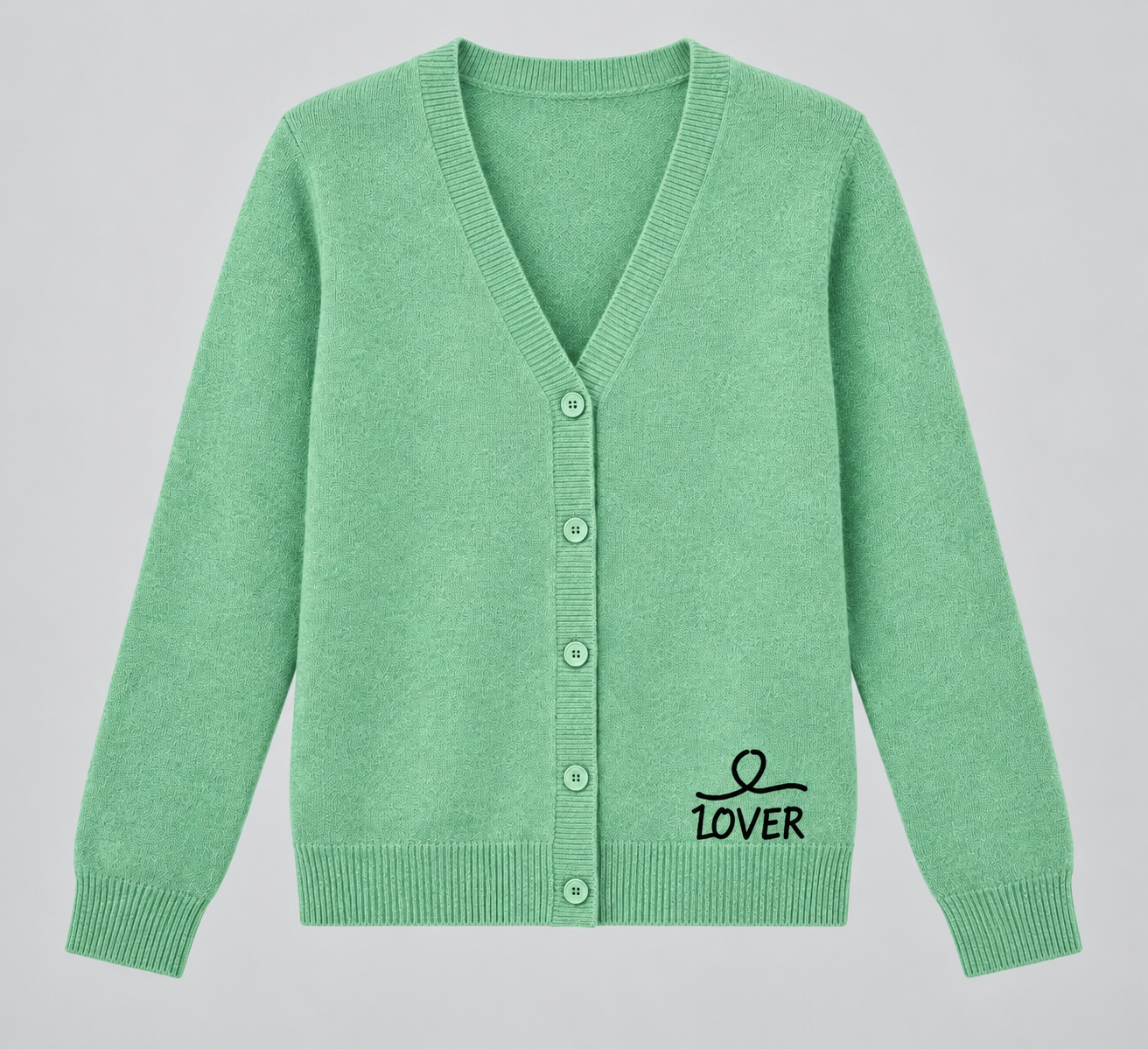 1OVER V-Neck Cardigan — Mint