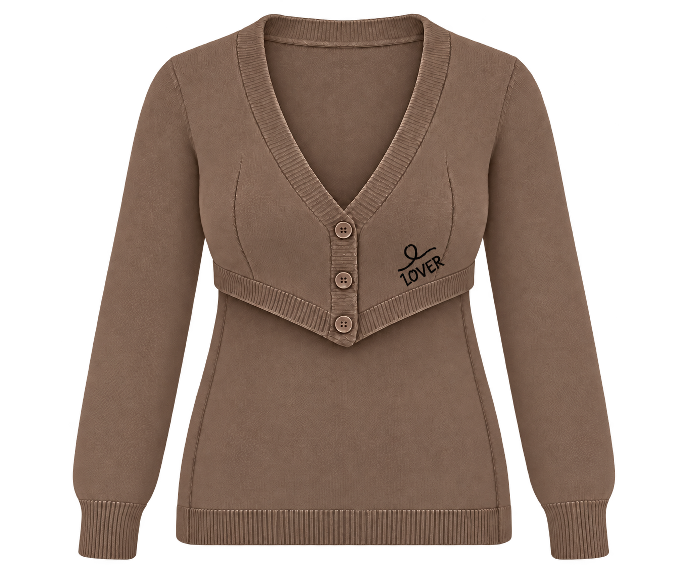 1OVER Longback Cardigan Bra — Mocha