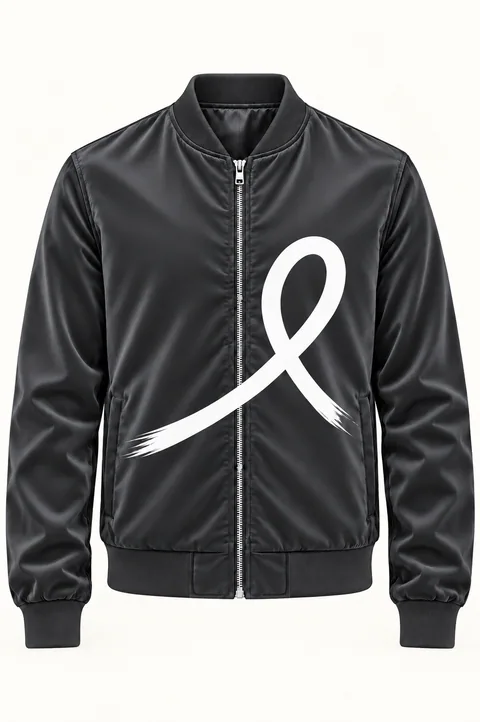 1OVER Ribbon Bomber Jacket — Charcoal