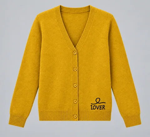 1OVER V-Neck Cardigan — Mustard