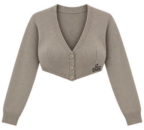 1OVER Cardigan Bra Top — Greige