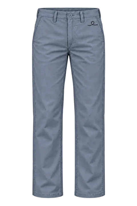 1OVER Ribbon Cotton Chinos — Blue Gray