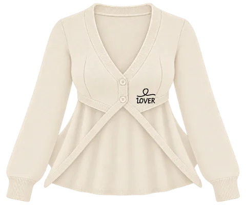 1OVER Longback Cape Knit Cardigan — Cream