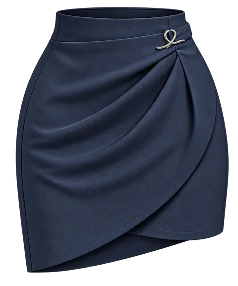 1OVER Wrap Skirt — Navy