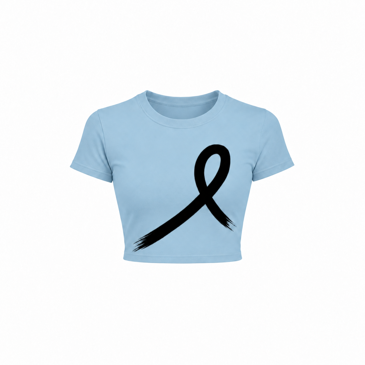 1OVER Women's Crop Tee — Powder Blue