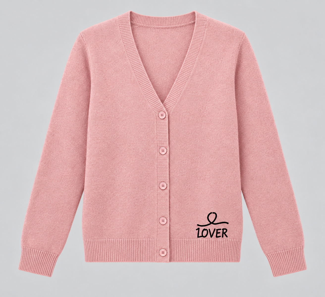 1OVER V-Neck Cardigan — Blush