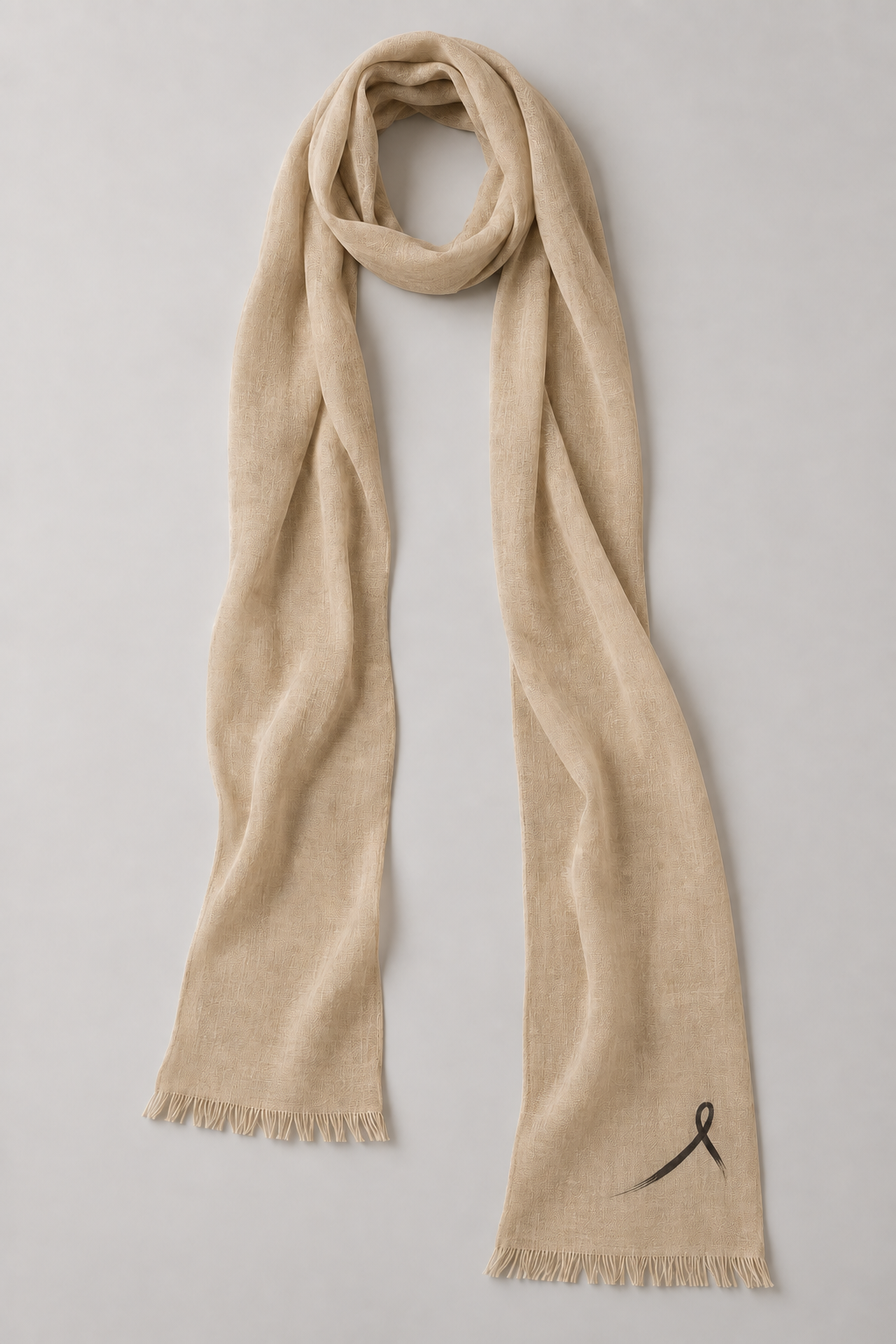 1OVER Ribbon Skinny Scarf — Sand