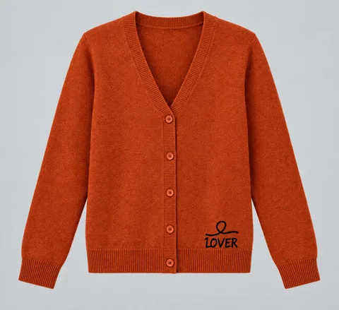 1OVER V-Neck Cardigan — Rust