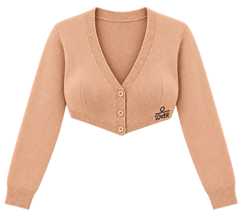 1OVER Cardigan Bra Top — Peach