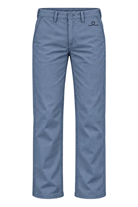 1OVER Ribbon Cotton Chinos — Slate Blue