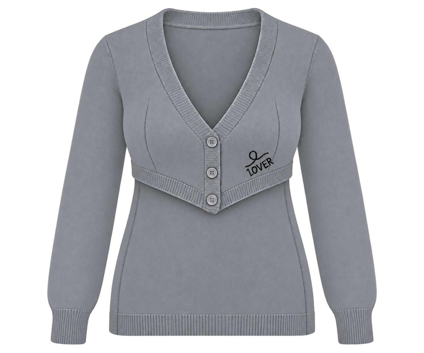 1OVER Longback Cardigan Bra — Dove Gray