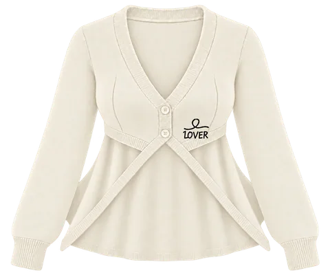 1OVER Longback Cape Knit Cardigan — Ivory