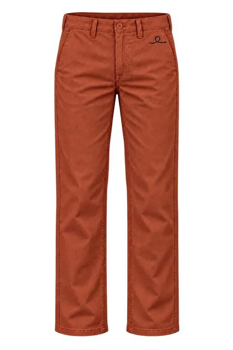 1OVER Ribbon Cotton Chinos — Rust