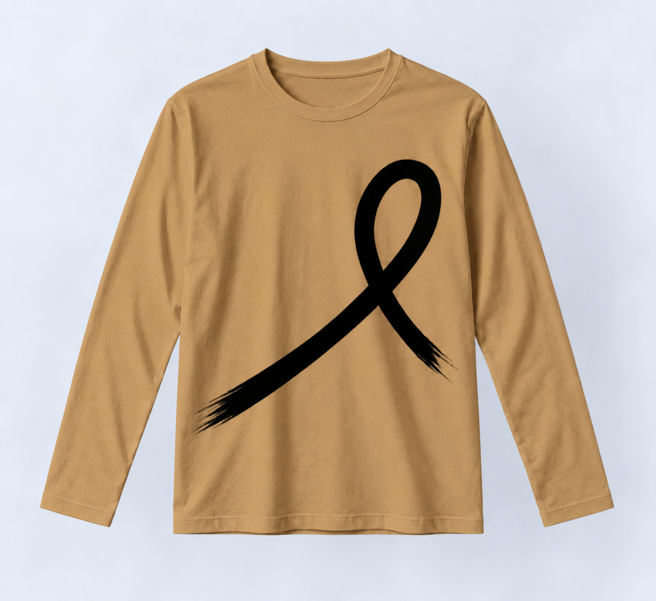 1OVER Ribbon Long Sleeve Tee — Camel