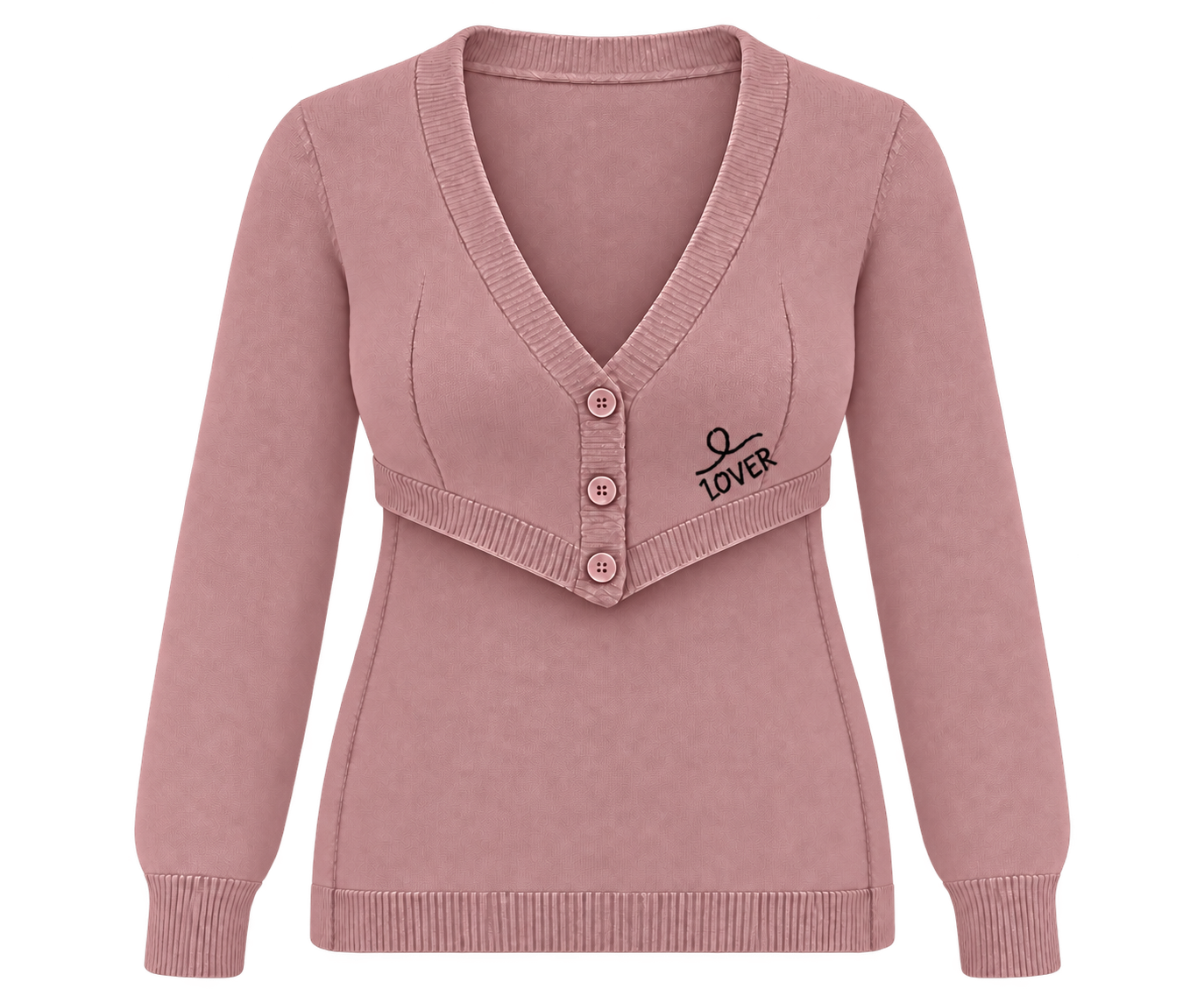 1OVER Longback Cardigan Bra — Dusty Rose